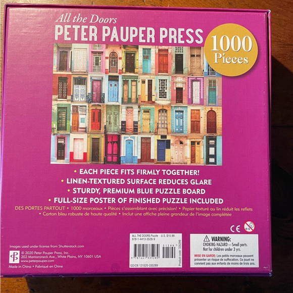 “ALL THE DOORS” 1,000 PIECE PUZZLE FROM “PETER PAUPER PRESS” MINT & COMPLETE PCS - Picture 5 of 5